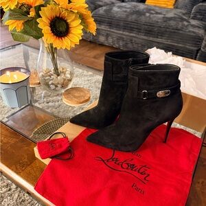 Christian Louboutin so Kate suede Black Heeled Boots